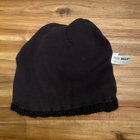 Bula Kids Black Knit Pom-Pom Hat Size:10 - Picture 2 of 3